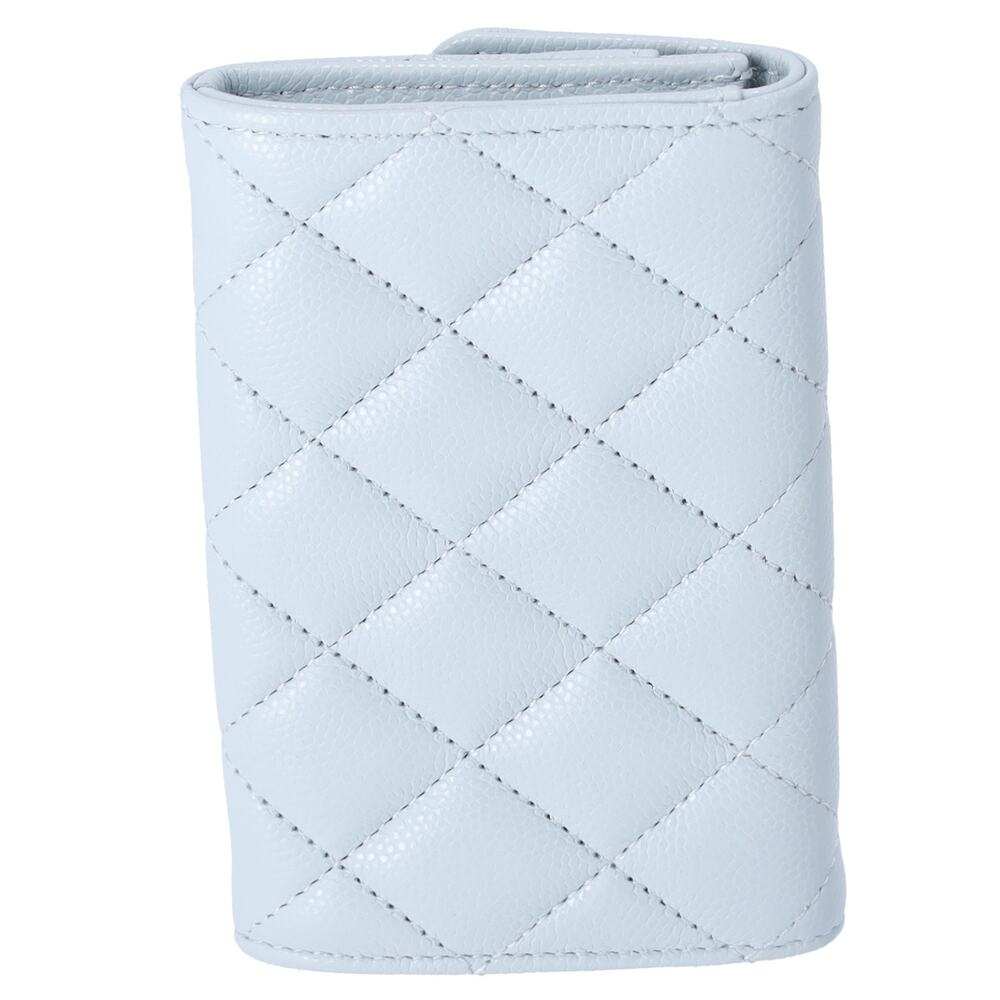 CHANEL Matelasse Business Card Holder AP4819 Light Blue Grained Shiny Calfskin - Picture 2 of 6